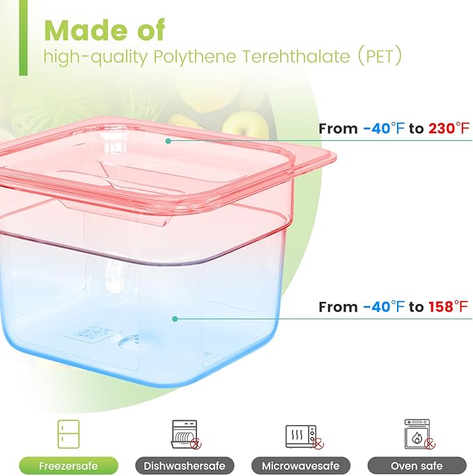 Plastic Clear Food Pan 1/6 Size Stackable Polycarbonate Pan - Image 3