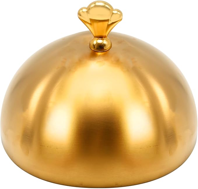 Gold Stainless Steel Food Dome Cover Food Protecting Dome Cover Serving Plate - Image 7