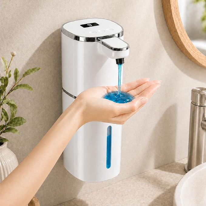 Automatic Liquid Soap Dispenser, 9 Adjustable Levels, 380ml/12.8oz, Touchless by Sigerio