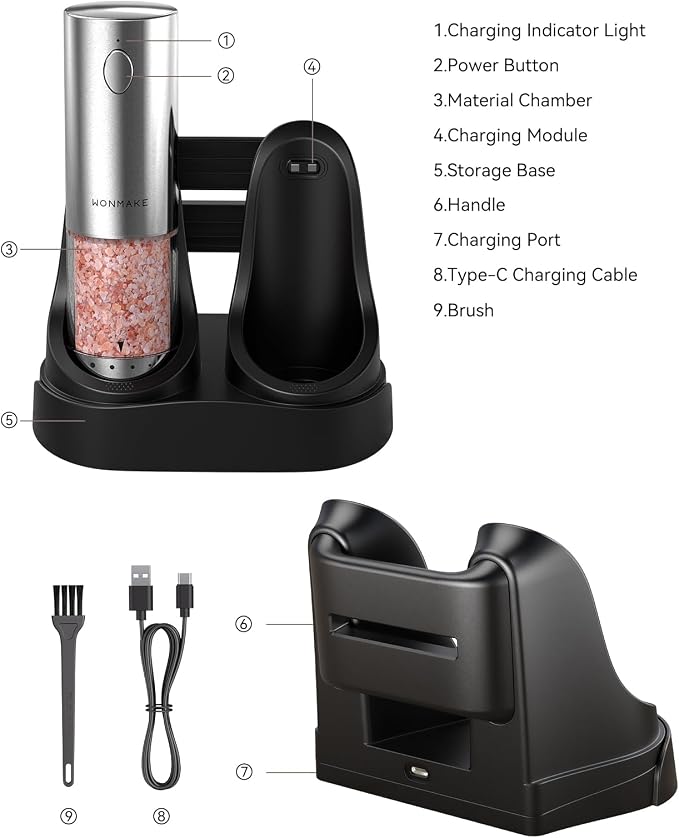 Electric Salt and Pepper Grinder Set - Image 2