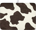 Milk Cow Drying Mat 24x18 Inch, Cattle Fur Farmhouse Dish Drainer Mats Summer by Trongr