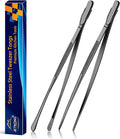 JETKONG 2 Pcs 12-Inch Food Tweezer Tongs, Stainless Steel Kitchen Tweezer by JETKONG