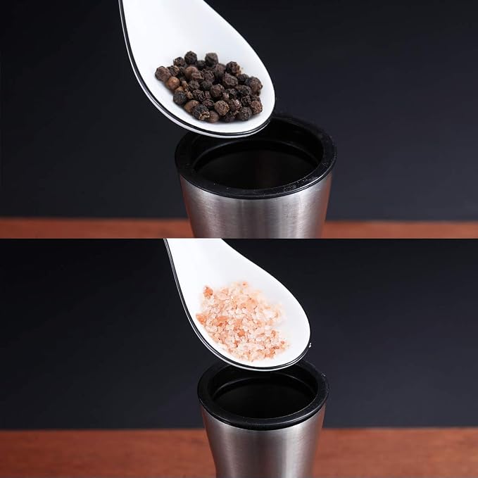 Kyraton Salt and Pepper Shakers, Stainless Steel Salt and Pepper Grinders - Image 4