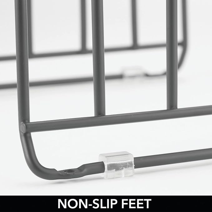 mDesign X-Large Steel Storage Tray Organizer Rack - Image 8