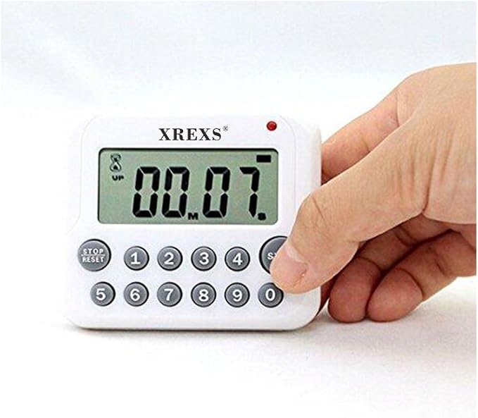 XREXS Digital Kitchen Timer Magnetic Countdown Up Cooking Timer Clock - Image 7