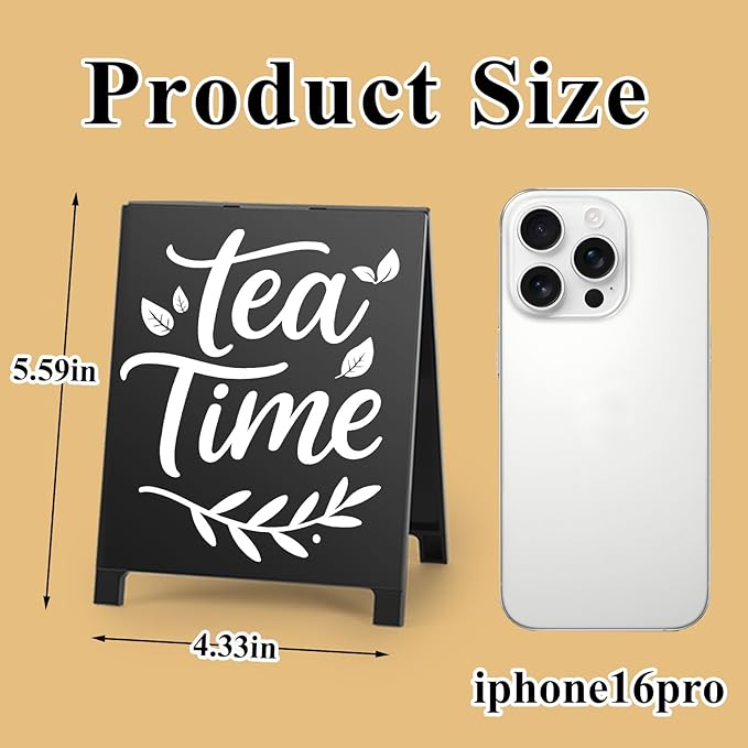 Tea Time Coffee Sign for Cafe Teas Bar Decor Signs Tea Coffee Station - Image 2