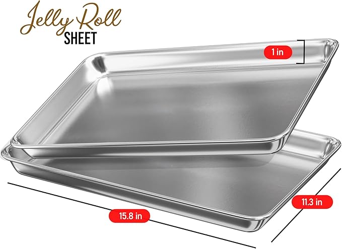 Eatex Aluminum Baking Sheet Set, Nonstick Cookie Sheets - Image 2