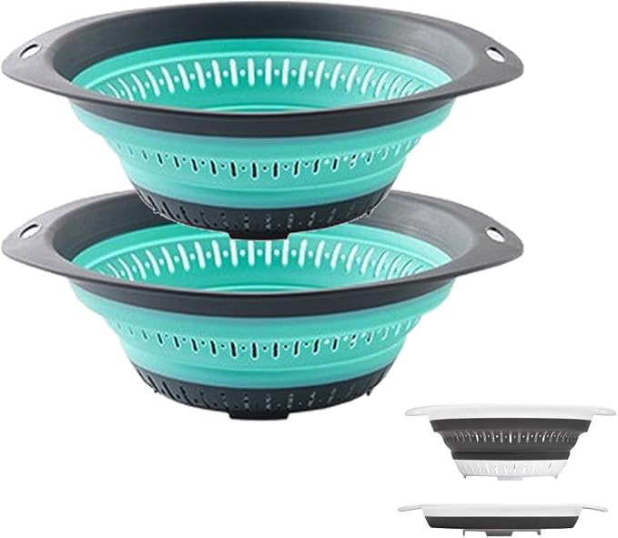 Collapsible Colander and Strainer, Silicone Strainer Colanders & Food Strainers by LogFaadCoi