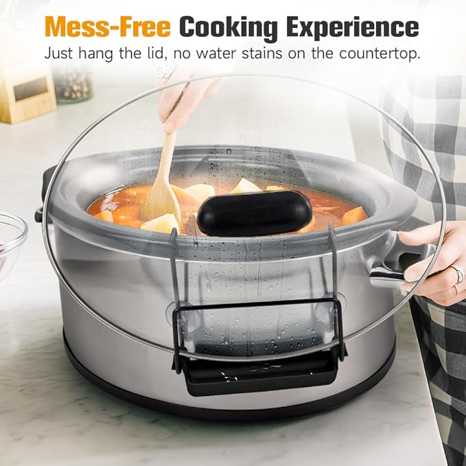 SOPHICO Slow Cooker Lid Holder for Cooking, Hand Free Pot Lid Organizer - Image 3