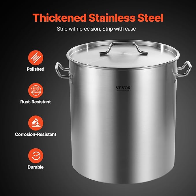VEVOR Stainless Steel Stockpot, 64 Quart Large Cooking Pots, Cookware Sauce Pot - Image 3