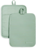 KitchenAid Ribbed Soft Silicone Pot Holder 2-Pack Set, Pistachio Green by KitchenAid