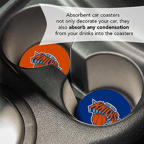 Desert Cactus New York Knicks NBA Basketball Car Cup Coaster 2 Pack