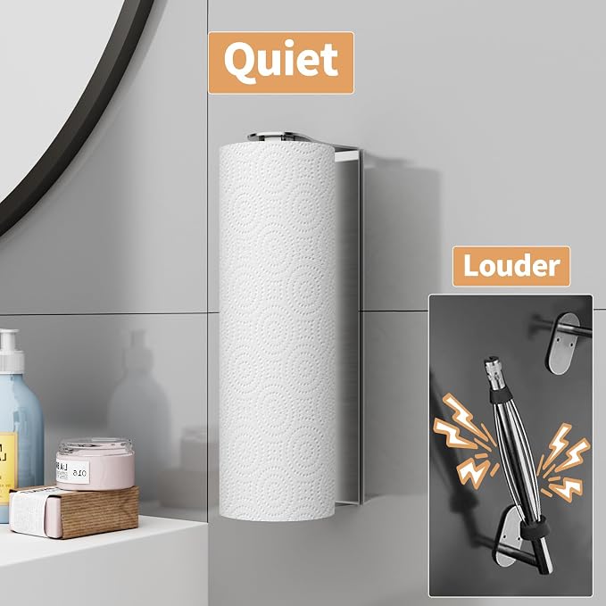 Paper Towel Holder Under Cabinet, Wall Mount Paper Towel Holder - Image 4