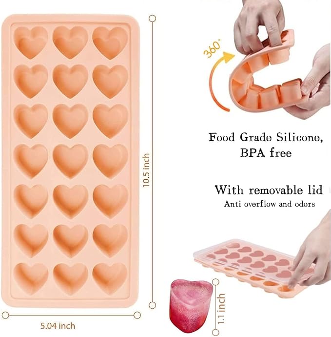 2 Pack Heart-Shaped Ice Cube Trays - Image 4