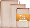 Baking Sheet Pan Set of 3, Commercial Cookie Sheets by Deedro