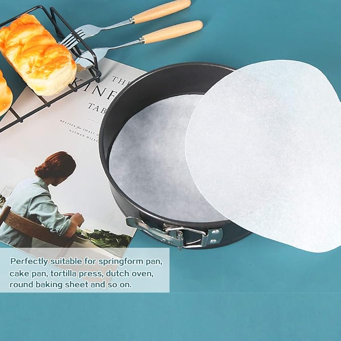 Baking Parchment Circles, 9 Inch Non Stick Round Parchment Paper - Image 4