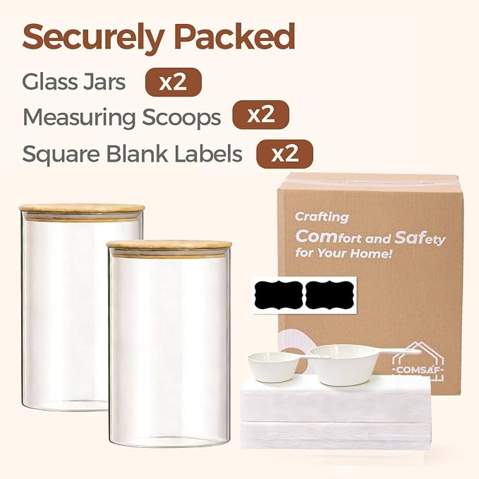 ComSaf 2Pcs Large Glass Storage Containers - Image 8