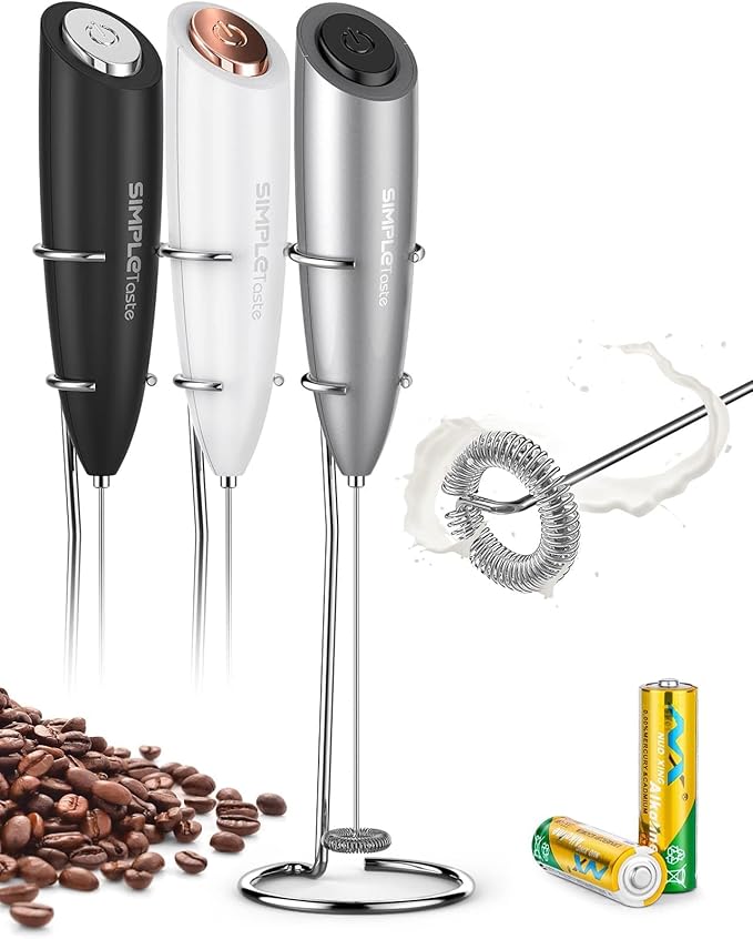 SIMPLETASTE Milk Frother Handheld Electric Foam Maker, Drink Mixer by SIMPLETaste