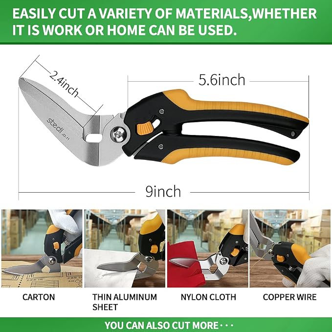 stedi 9-Inch Scissor Heavy Duty, All Purpose Scissors, Cardboard and Carpet - Image 4
