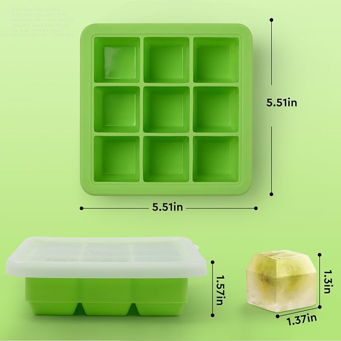 Ice Cube Tray with Lid, Small Ice Cube Trays, Silicone Ice Cube Trays - Image 6