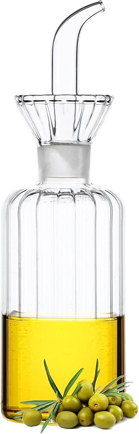 HAIZEEN 8oz/240ml Olive Oil Bottle Dispenser/Glass Cruet by CareforYourHealth