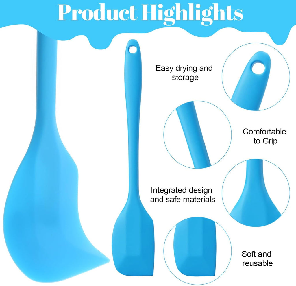 30 Pieces Mini Silicone Spatulas, 8.3 Inch Small Rubber Spatula Set