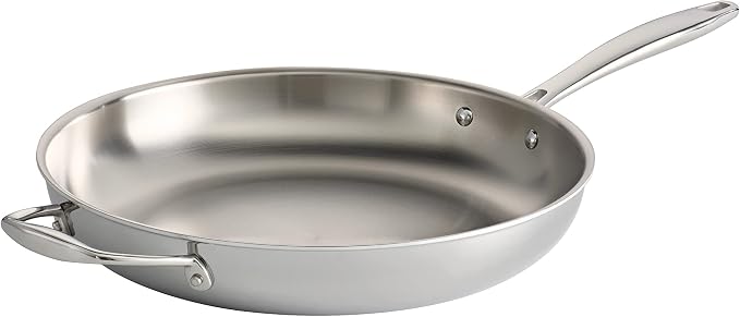 Tramontina Signature Tri-Ply Clad Stainless Steel 12-Inch Large Frying Pan by Tramontina