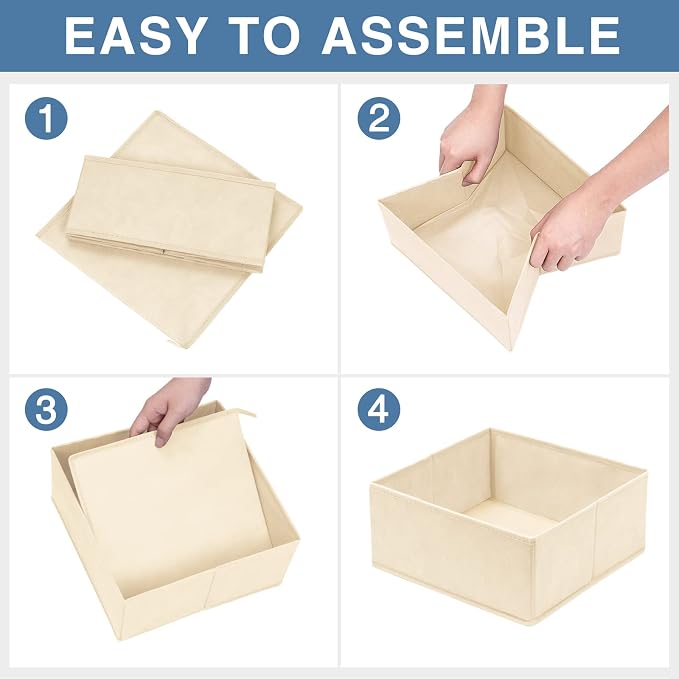 Criusia Drawer Organizer Clothes, 24 Pack Dresser Organizer Bins - Image 7