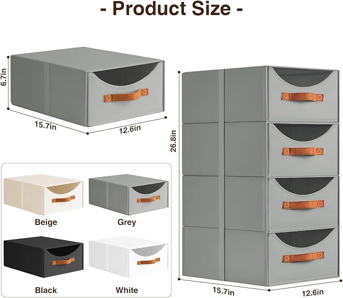 Homsorout Stackable Storage Drawers - Image 3