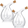 Suclain 2 Pcs Oil and Vinegar Dispenser, 2 in 1 Glass Olive Oil and Vinegar by Suclain