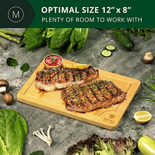 ROYAL CRAFT WOOD Bamboo Cutting Board with Juice Groove - Kitchen