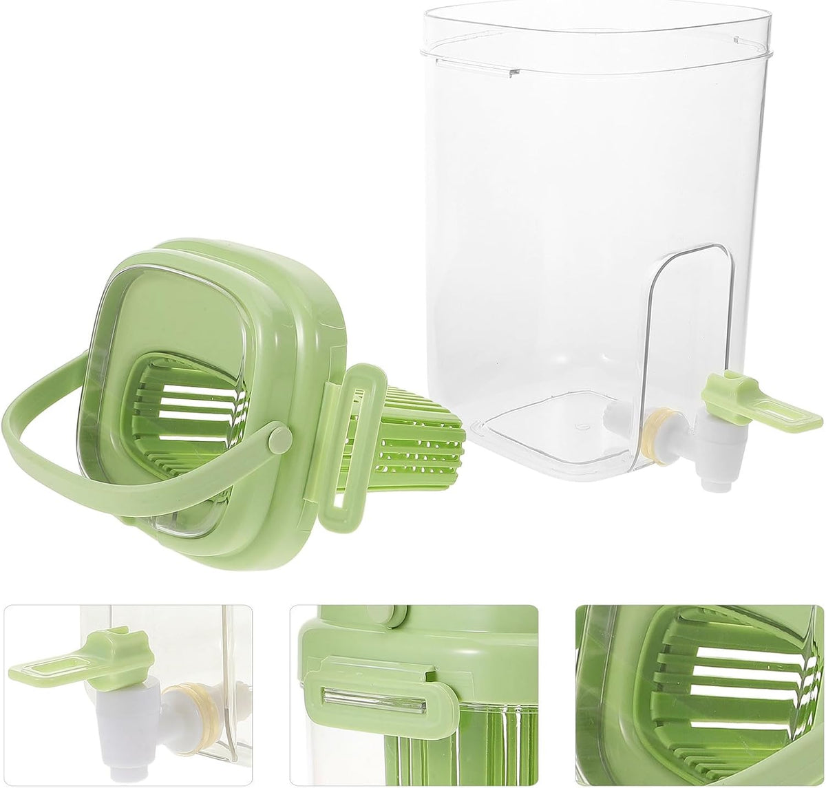 ABOOFAN Drink Dispenser for Fridge with Filter Screen, 2L Leak-proof
