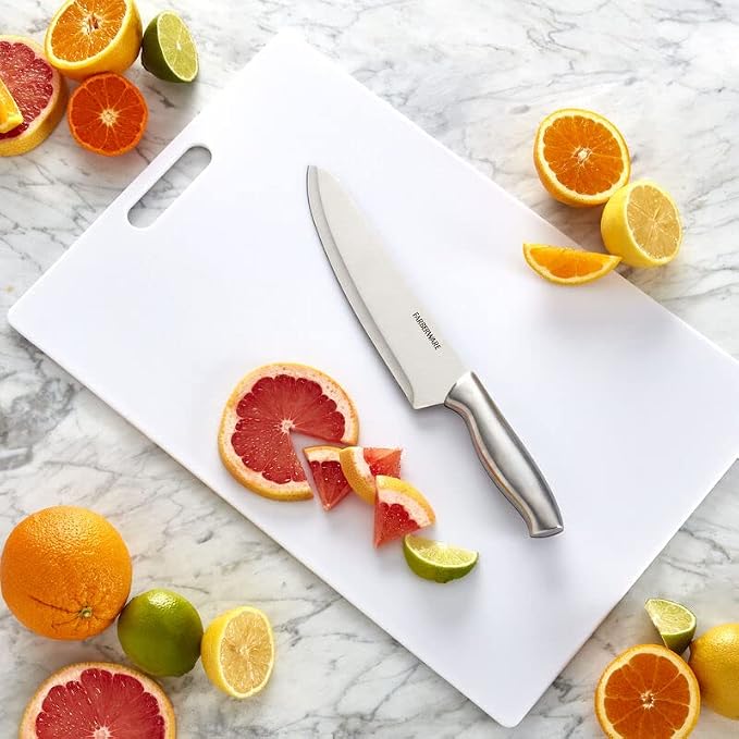 Farberware Extra-Large Plastic Cutting Board, Dishwasher- Safe Poly Chopping - Image 3