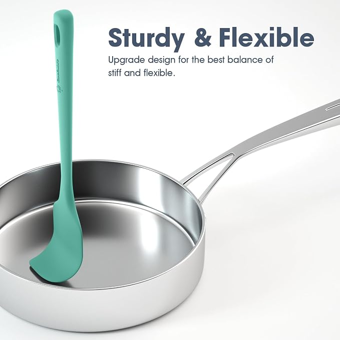 ChefAide 5 Pieces Silicone Spatula Set, Food Grade Rubber Spatula, Upgrade - Image 3