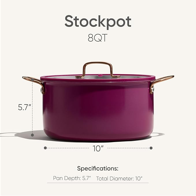 CAROTE 8QT Full Clad Tri Ply Stainless Steel Stock Pot - Image 2