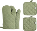 Oven Mitts and Pot Holders 4 pcs Set, High Heat Resistant 500 Degree Extra by M+MIAOYAN