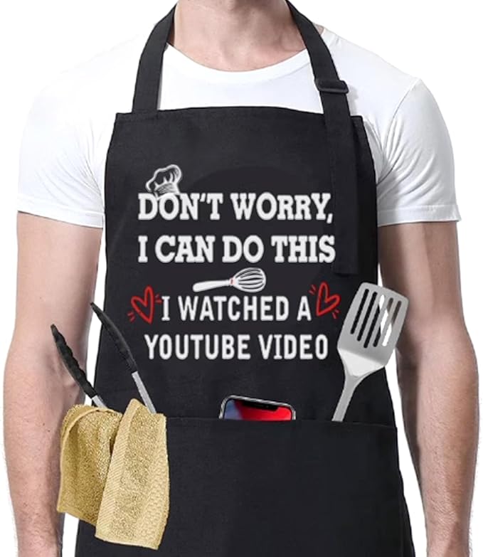 ONFAON Funny Apron for Men Women, Father's Day Gifts, Gifts for Mom, Birthday by ONFAON