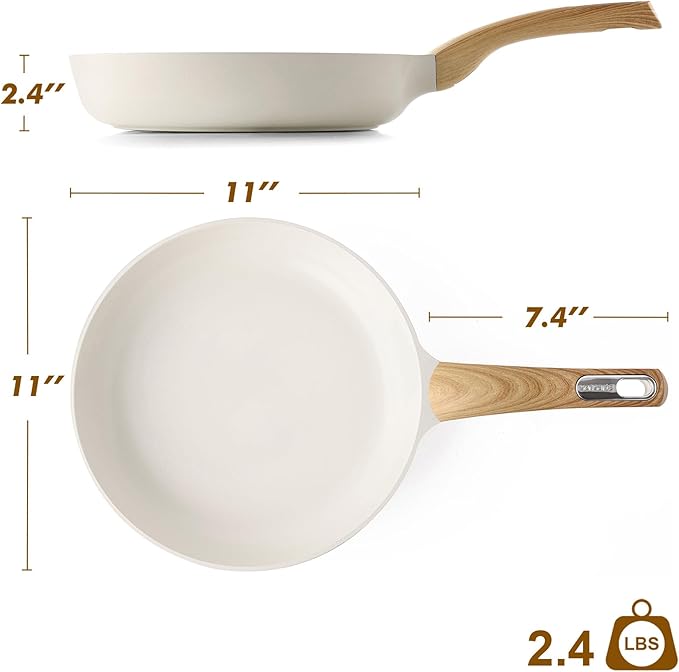 SENSARTE Ceramic Nonstick Frying Pan Skillet 11Inch Non Stick Omelette Pans - Image 7