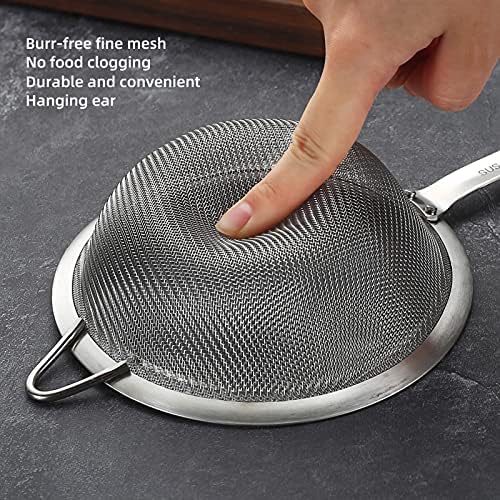 Fine Mesh Strainer with Handle Tea Sifter Stainless Steel Sieve