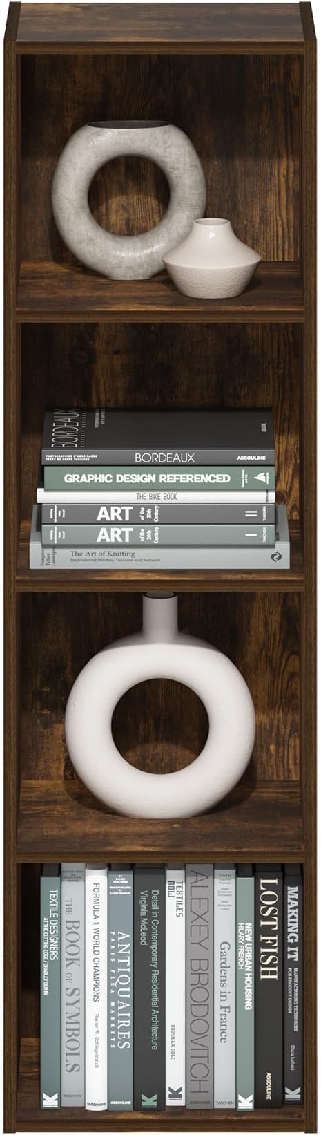 Furinno PASIR Book Shelf, 4-Tier Modern Bookshelf, Open Shelves Bookcase 9 x 12 - Image 6
