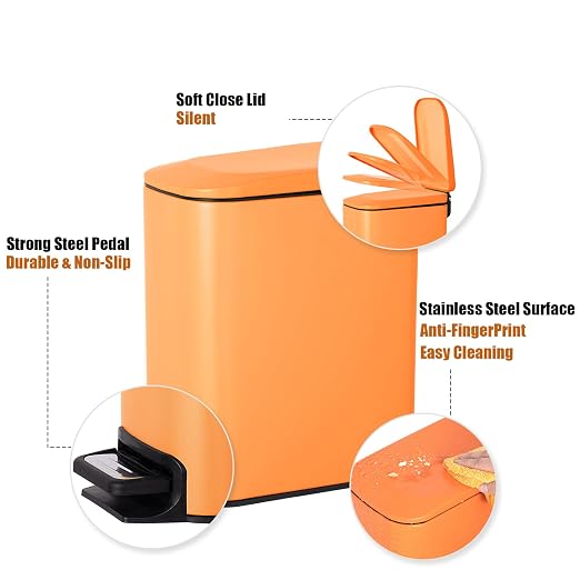 Cesun Small Bathroom Trash Can - Image 3
