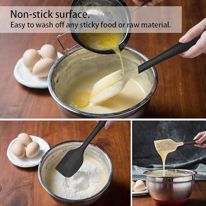 8 Inch Silicone Spatula Set, Food Grade High Temperature and Heat Resistant - Image 4