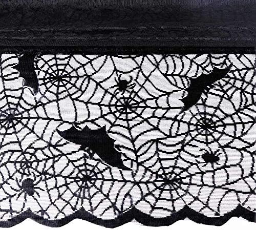 Rectangular Halloween Tablecloth, Halloween Bat Spider Web Tablecloth
