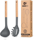Silicone Pasta Fork and Ladle Spoon Set by BUNDLEPRO