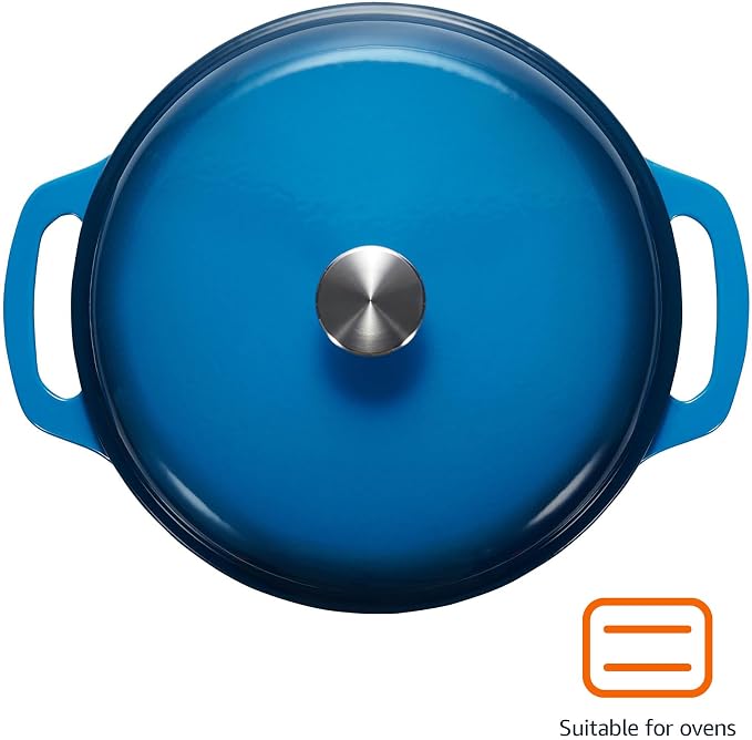 Amazon Basics Enameled Cast Iron Dutch Oven Pot - Image 2