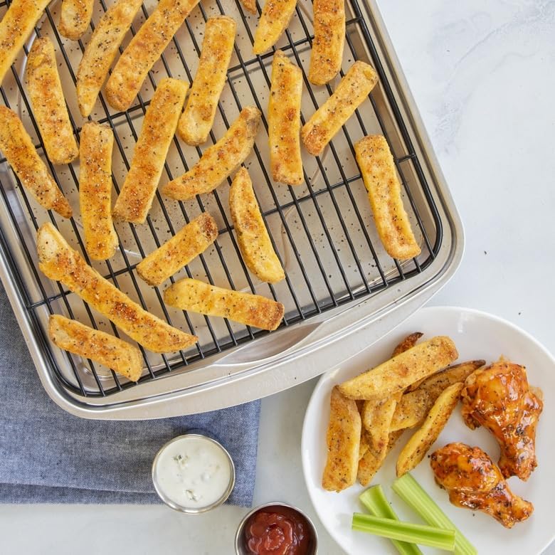 Nordic Ware Oven Crisp Baking Tray 2pc Set Includes Pan and Rack