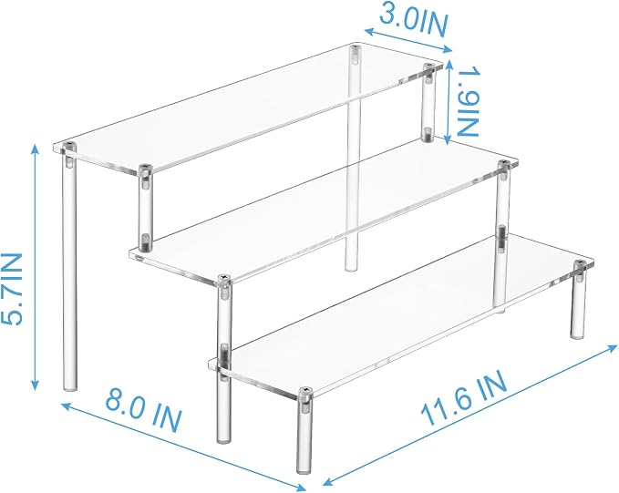 HENABLE Large Acrylic Display Risers, Perfume Stand Organizer, Tabletop Use - Image 5