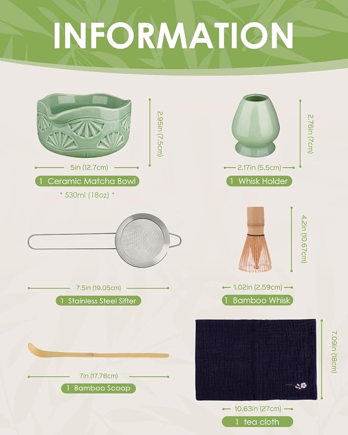 Matcha Whisk Set, Ceramic Matcha Set Includes Matcha Bowl - Image 6