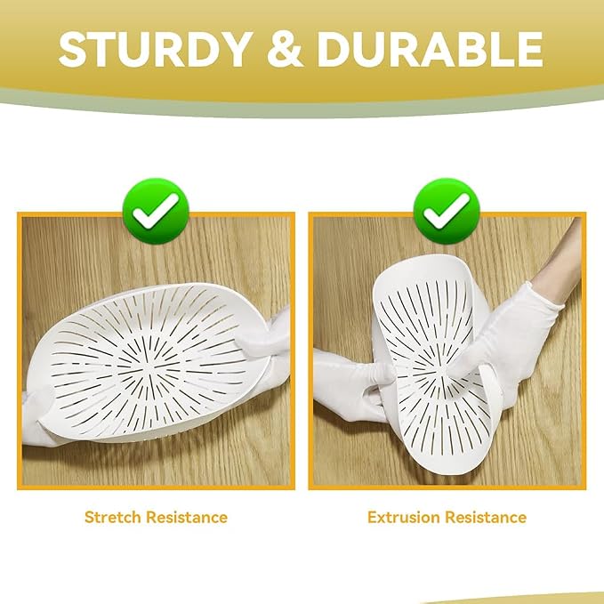 Colander Bowl Set of 2, Nesting Large Capacity Plastic Food Strainer - Image 5