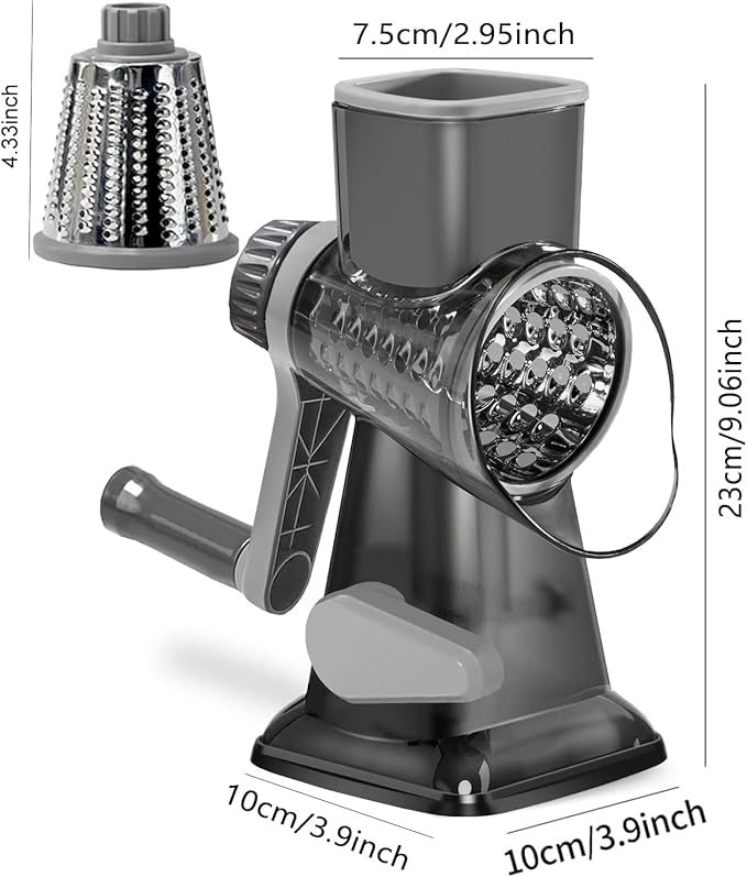 Dachenus Cheese Grater Rotary Cheese Grater, Versatile Cheese Shredder - Image 5